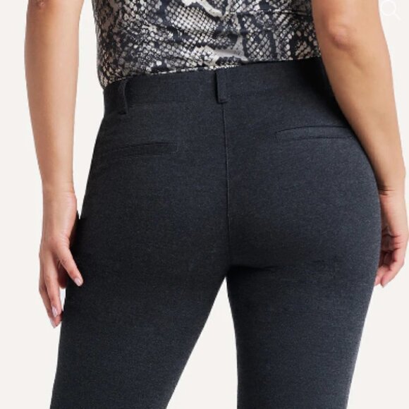 Betabrand Straight-Leg Classic Dress Yoga Pant in Charcoal Gray sz XXL Petite - Picture 2 of 5